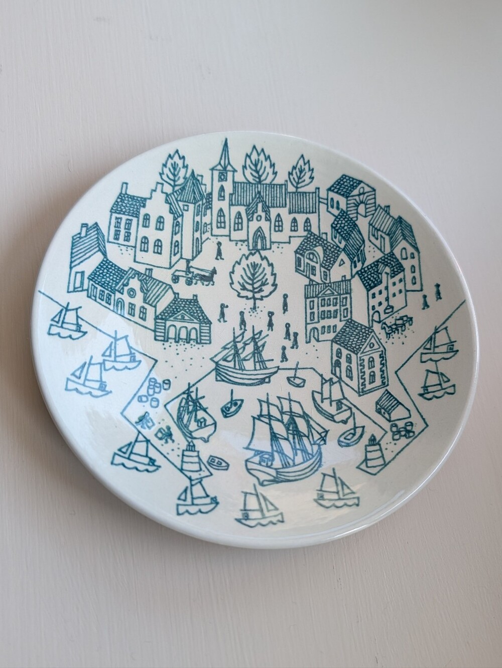 vintage NYMOLLE ART FAIENCE 4006 denmark ceramic plate